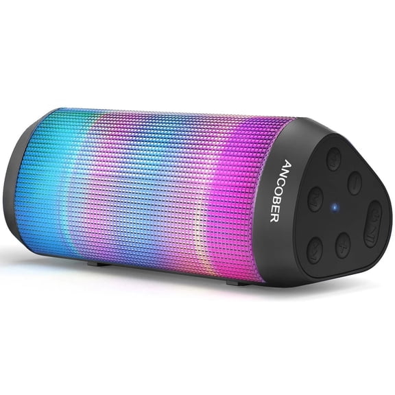 Bluetooth Speaker, Portable Wireless, , 30W HD Loud Sound with Cool Lights, IPX4 Waterproof, BT 5.3, TWS Pairing, Small Speaker for Home/Out