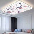 thumbnail image 2 of 4th of July Magnetic Fluorescent Light Covers for Ceiling Lights 2x4Ft,Butterfly Star Blue Red Fireworks Independence Day Office Classroom Kitchen Drop Ceiling Light Covers Filters Shade Panel 2Packs, 2 of 9