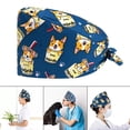 thumbnail image 4 of Gorro unisex Impreso Laboratorio Sombrero a prueba de polvo Enfermera Doctor Cabezseo Trabajo Sombreros , BLESIY Sombreros abultados, 4 of 8