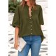 thumbnail image 3 of Blusa PRETTYGARDEN para mujer, verano 2025, manga corta, cuello en V, 3 of 8