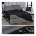 thumbnail image 2 of Juego de Sábanas Microfibra, Frescas, Hipoalergénicas, Real Textil (Negro/Gris Oscuro, king Size), 2 of 7