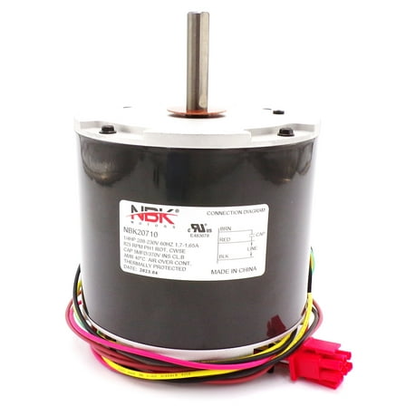 S1-02435819000 CONDENSER MOTOR 208/230V 1/4HP 850RPM - EXACT FIT FOR YORK - REPLACEMENT PART BY NBK