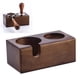 thumbnail image 4 of Soporte para prensador de café, portafiltro, accesorio perfecto para máquina de café espresso, para cafetería y hogar. Marrón 2 agujeros A, 4 of 9