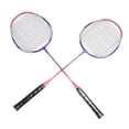 thumbnail image 1 of Badminton Racket Set, Lightweight Iron Alloy Frame, Oval Head Design for Beginners, with 2 Racquets Carrying Bag, 1 of 7