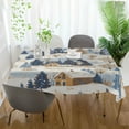 thumbnail image 3 of Yayeee Tablecloths 54" x 54" Rectangle Wrinkle Resistant Party Table Cover, Snowy Winter, 3 of 8
