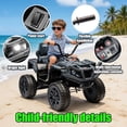 thumbnail image 5 of Okybaby 12V Kids Ride on Electric ATV with Dual Motor, Off Road Ride on Toy Cars with 2WD,MP3,LED Lights, Kids Electric ATV for Toddlers Aged 3+, Black, 5 of 6