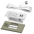 thumbnail image 2 of Barre d'Alimentation de Bureau avec 2 Prises 2 Ports USB Encastrable Multiprise, 2 of 6