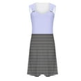 thumbnail image 4 of MIUOWANP Women's Summer Halter Casual Dress Striped Print Sleeveless V-Neck Strapless Dress Size L(8)Purple, 4 of 5