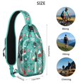 thumbnail image 5 of Sling Backpack,Green Christmas Baking Pattern Crossbody Bag with Water Bottle Holder,Waterproof Sling Bag for Men/Women with Chest Phone Holder for Hiking,Travel, 5 of 6
