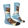 thumbnail image 4 of Yiaed Funny Cat Taking a Bath Print Great elasticity Crew Socks Sports socks for Men and Women, 4 of 5