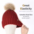 thumbnail image 6 of Clearance! Fdelink Beanie Hat Winter Hats Womens Winter Knitted Hat with Faux Pom Warm Knit Cap for Women Red, 6 of 7