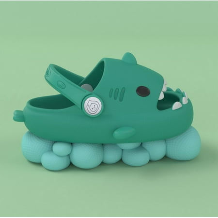 

Shark Slippers-Summer Cute Shark With Heel Clogs Slippers Shower Non-slip Novelty Open Toe Slippers Lightweight Sole Sandals Casual Beach Shoes Baby Slippers Quick Drying Cloud Slippers