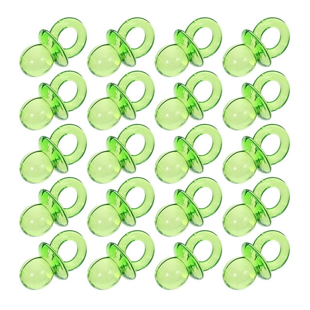 200 mini chupetes de acrílico transparente para baby shower, decoraciones para fiestas de baby shower, centros de mesa para niño y niña