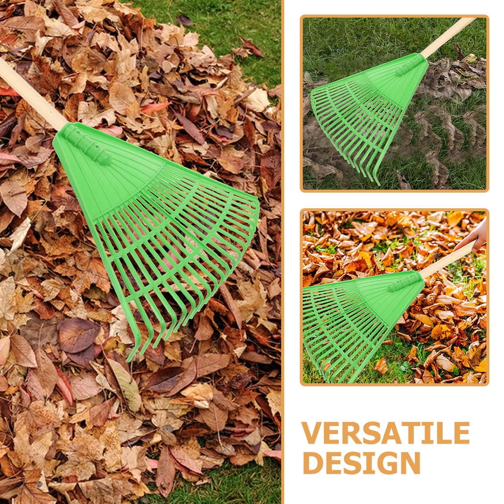 WHAMVOX Garden Leaf Rake for Cleaning Leaves in Yard with PP Material and Assorted Colors 2pcs