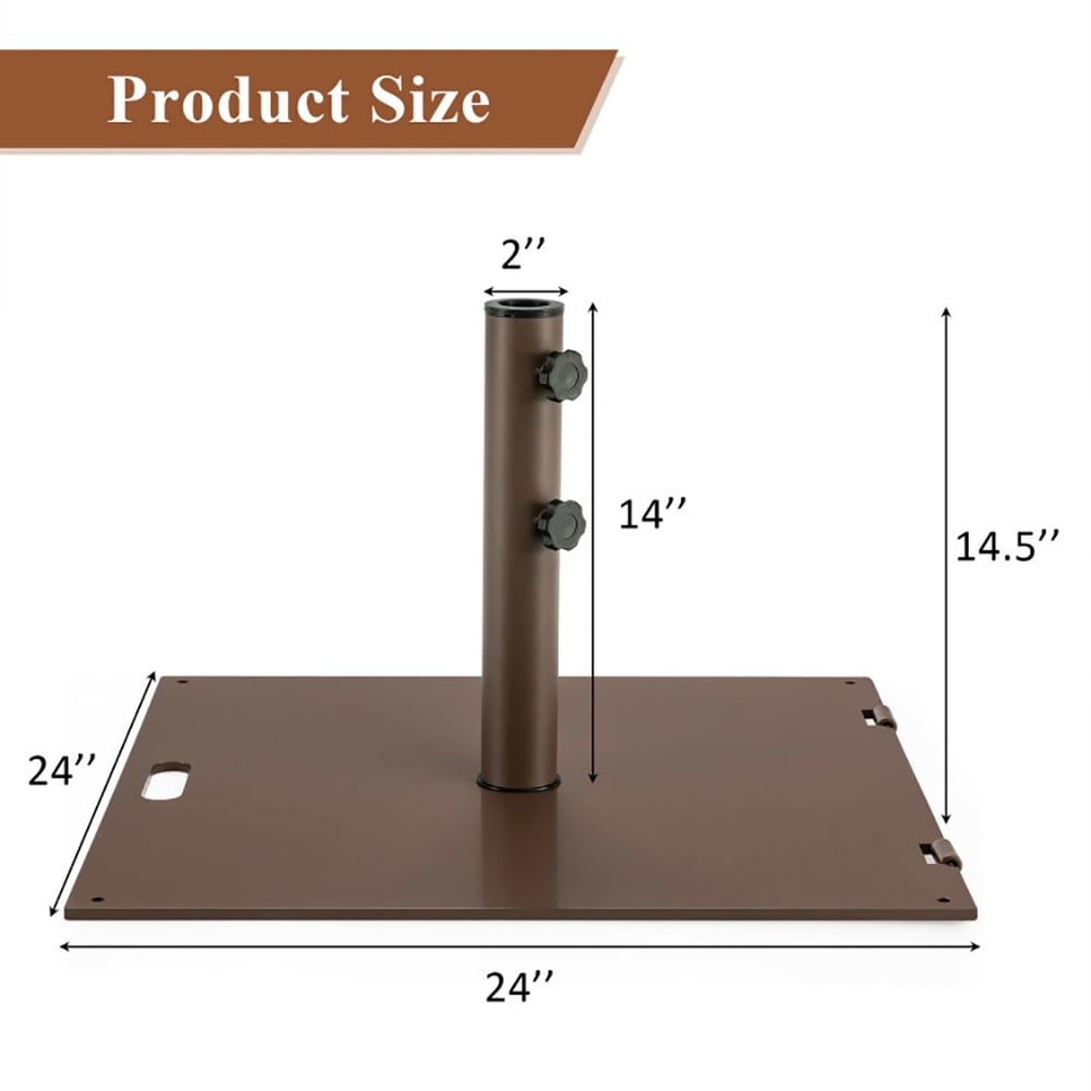 Aimee Lii Portable 50 lbs Umbrella Base Stand with Handle and Wheels for Patio Square, Outdoor Umbrella Base Aimee Lii Portable 50 lbs Umbrella Base Stand with Handle and Wheels for Patio Square, Outdoor Umbrella Base