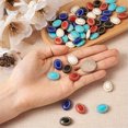 thumbnail image 6 of U8MO 100pcs Plating Retro Acrylic Oval Beads Smooth Loose Spacer Crafting 17.5x13.5mm, 6 of 7