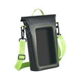 thumbnail image 1 of Bolsa impermeable para teléfono, bolsa protectora de agua para teléfono, soporte multifuncional para teléfono, bolsa seca para playa, esquí, navegación Verde negro, 1 of 10