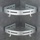 thumbnail image 2 of Estante de Ducha Esquinero Sin Taladro Aluminio Aeronáutico con 2 Ganchos para Ducha Soporte Antioxidante Autoadhesivo para Artículos de Baño 2 Piezas (Plata), 2 of 4