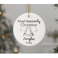 thumbnail image 1 of Personalized Cat Memorial Ceramic Ornament, Custom Name Pet Ornament, First Heavenly Chris - As Picture - 1-Pack, 1 of 1