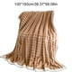 thumbnail image 3 of Manta decorativa, manta para sofá de 150x102 cm, manta de forro polar suave y cálida, color crema liso, manta decorativa y perfecta para regalar, manta de rayas, manta de franela, 3 of 6