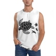 thumbnail image 2 of Lsque Family Of Sea Turtles Print Men's Cotton Blend Sleeveless Muscle Shirts (S-3XL)- Moisture Wicking, Odor Protection, UPF 30+,Large, 2 of 8