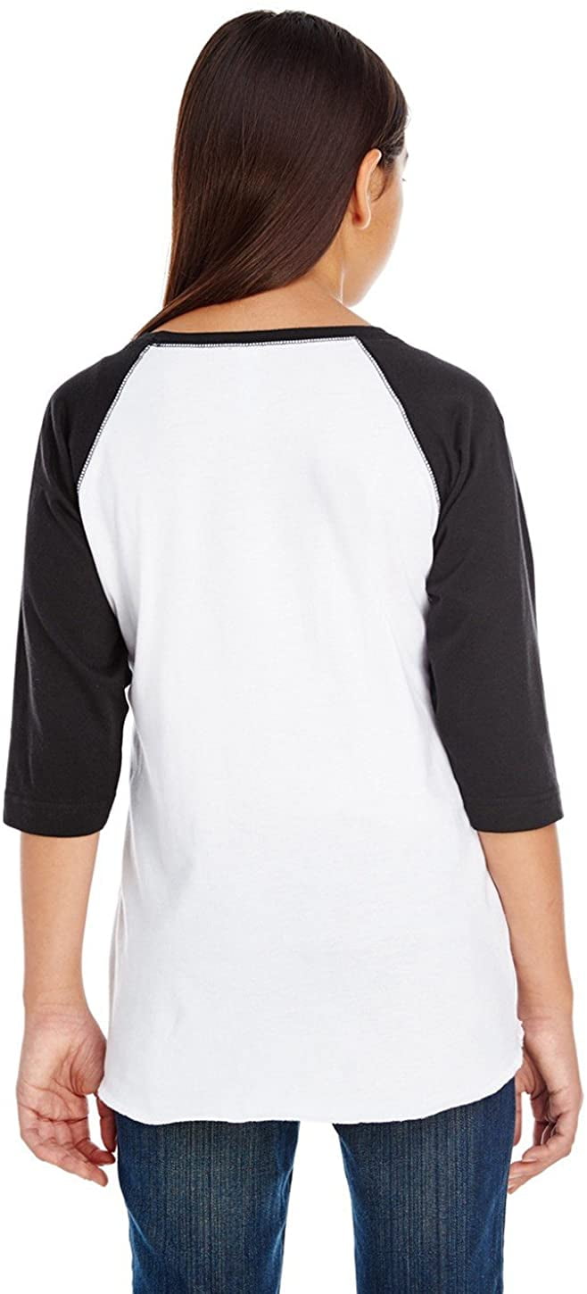 Marky G Apparel Girls' Baseball 3/4 Sleeve T-Shirt (Pack of 3)