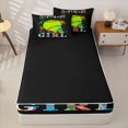 thumbnail image 4 of Erosebridal Splatter Softball Print Zipper Twin Comforter Sets with Fitted Sheet and 2 Pillowcases,Watercolor Splash Ink Zipper Bedding Set For Boys,Black Reversible,4 Pieces, 4 of 7