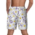 thumbnail image 3 of Kdxio Daisies Flowers Print Men's Swim Trunks with Compression Liner 7 Inch Inseam Quick Dry Swim Shorts, 3 of 7