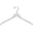 White Finish with Chrome Hardware, variant on INTERNATIONAL HANGER Walnut Wood Top Hanger with Non-Slip Shoulder Grips, 50 Pack