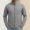 #03 Gray, variant on Men's Solid Quilted Jacket, Casual Fleece Coat, Everyday Athleisure Outerwear, Slim Zip-Up Mid-Length for Work Outdoor Leisure, Gray XL