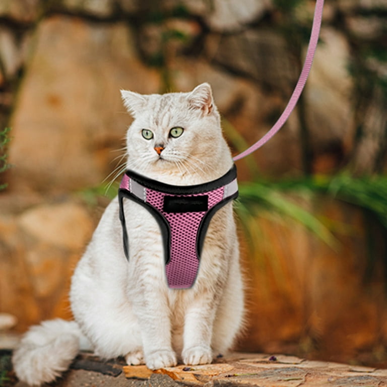 Cat Harness and Leash Set for Walking Escape Proof Adjustable Vest