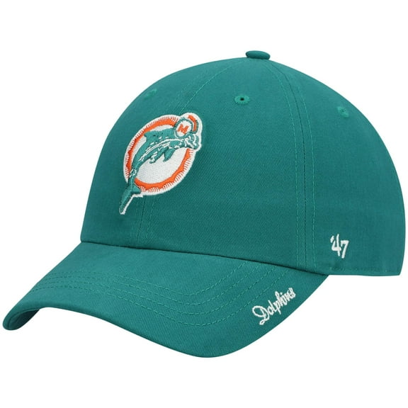 Women's '47 Aqua Miami Dolphins Miata Clean Up Adjustable Hat