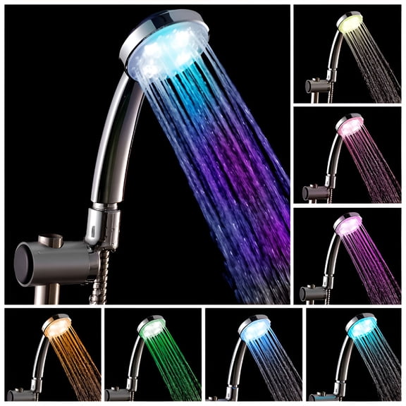 HIBIBUD 2026 New Shower Head with Color-Changing Lights for Bathrooms, Showers, Home Spas, Kids' Bathrooms, Modern Decor, Relaxing Ambiance, Home Renovations