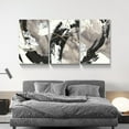 thumbnail image 6 of 3 Piece Abstract Wall Art Black and White Paintings Minimalist Wall Decor Gold Line Modern Artwork Picture HD Canvas Print,Framed for Living Room Bedroom Bathroom, 12"x16"x3 Panels, 6 of 7