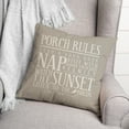 thumbnail image 3 of Creative Products Porch Rules on Gray 18x18 Indoor / Outdoor Pillow, 3 of 3