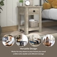 thumbnail image 6 of Coover Wood Rectangular End Table with 1 Drawer, Driftwood Gray, 6 of 20