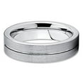 thumbnail image 2 of Tungsten Wedding Band Tungsten Carbide Ring Brushed Tungsten Ring Gray Tungsten Band 6mm Comfort Fit, 2 of 3