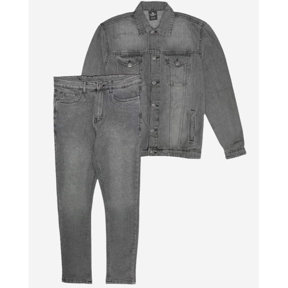 Men's Denim Classic Jean Suit 2-Piece Outfit Jacket & Pants
