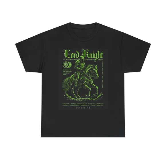 Lord Knight Medieval Warrior Armor Fantasy Action Hero Design Unisex T-Shirt A11387, up to size 5XL