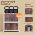 thumbnail image 6 of 95 QT (285 QT Total) Stackable Storage Bins with Doors – 3 Tier Plastic Cabinet with Doors – Magnetic closure Foldable Storage Bins with Lids & Wheels –Collapsible Organizer with L, 6 of 6