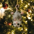 thumbnail image 4 of 1Pcs Creepy Cute Animal Christmas Ornaments, Hanging Woodland Creature Pendants, Gothic Whimsical Tree Decor, Stacked Critter Hanging Charms, Realistic Opossum Design Novelty Hangings, 4 of 5