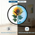 thumbnail image 5 of Indoor 12' Voice-Activated Luminous Decoration Wall Clock With LED Night Light Sunflower, 5 of 8