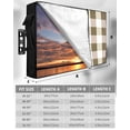 thumbnail image 7 of Outdoor TV Cover 48 to 50 Inch Weatherproof, Brown Plaid Waterproof TV Screen Protector for Outside Decor with Zipper and Pocket 48"L x 30"H , Farmhouse Checkerd Pattern, 7 of 7