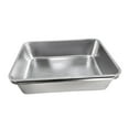 thumbnail image 3 of S SERENABLE Cat Litter Box Stainless Steel Easy to Clean Sand Box Splashproof Cat Toilet, 3 of 9