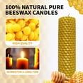 thumbnail image 6 of Hekwup Bees Wax Candle Taper Candles 10pcs-Handmade Honeycomb-Cotton Wick–Luxury Premium Beeswax Decorative Candles Taper, 6 of 8