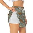 thumbnail image 2 of Disketp Dachshund Dog Bird Print Women's Shorts Workout Shorts for Athletic Gym Running Shorts with Phone Pockets X-Large, 2 of 8