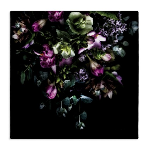 Stupell Industries Transitional Elegant Purple Floral Arrangement Canvas Art, 17 x 17, by Floragraphica