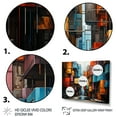 thumbnail image 3 of Designart "Contrasting Chroma Hardedge Art wall art" Modern Metal Art Print Set, 3 of 5