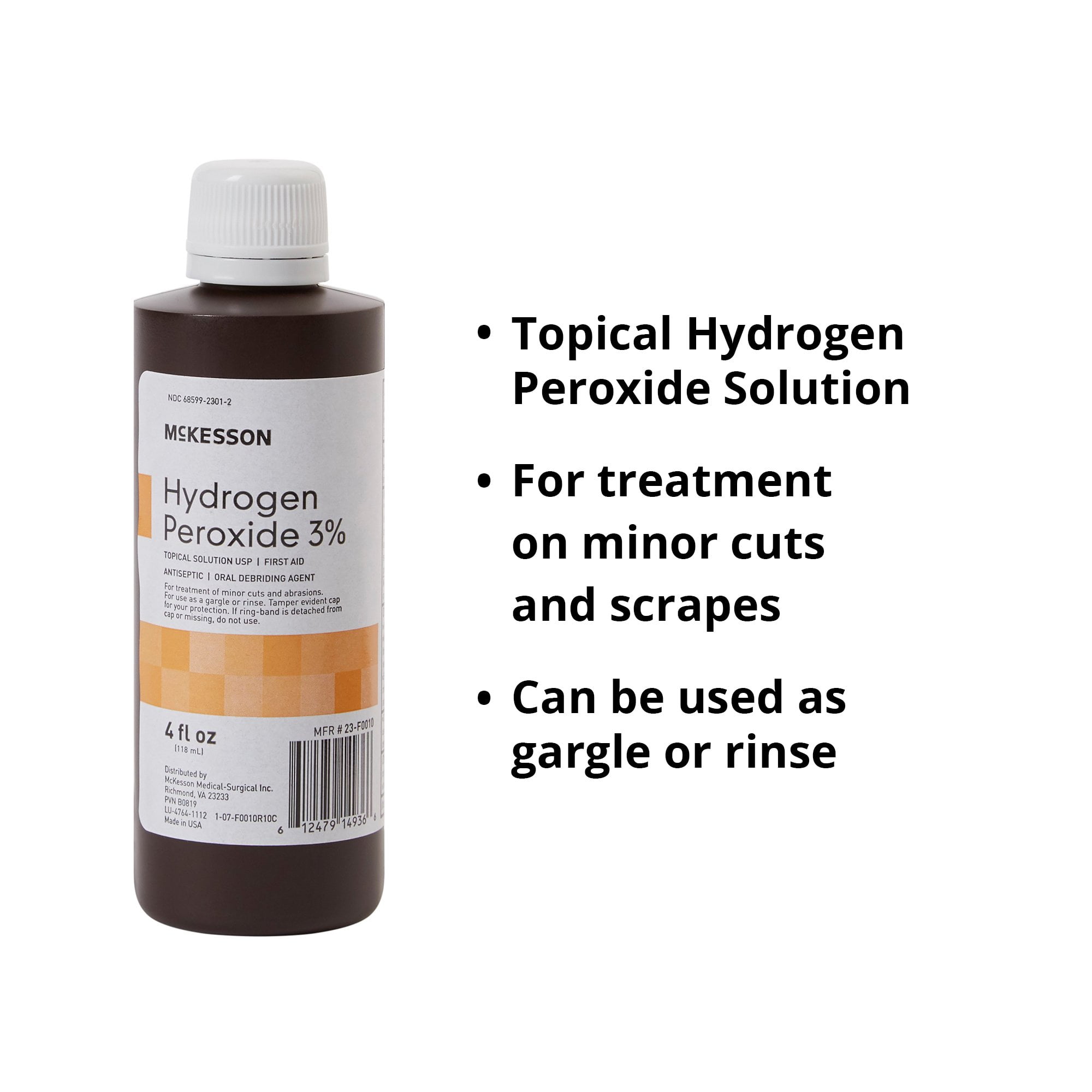 McKesson Hydrogen Peroxide 3% Topical Solution, First Aid