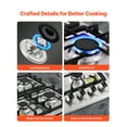 thumbnail image 6 of KFFKFF 24-Inch Gas Cooktop with 4 Burners, 27000BTU Stainless Steel Built-in Stove, Dual Fuel LPG/NG Convertible with Safety Features for Kitchens, Apartments, and RVs, 6 of 9